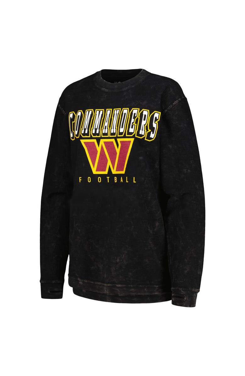 G-III 4HER BY CARL BANKS Women's G-III 4Her by Carl Banks Black Washington Commanders Comfy Cord Pullover Sweatshirt, Alternate, color, Black