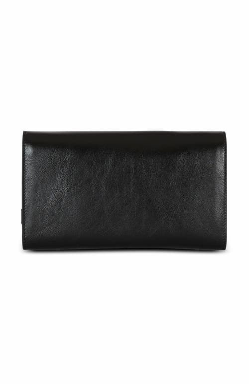Balmain Crinkled Leather Wallet With Shuffle Chain