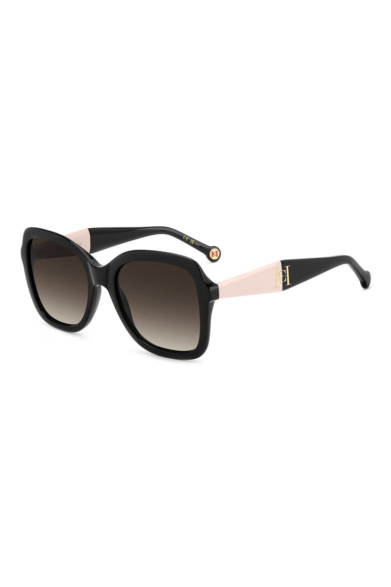 56mm Gradient Square Sunglasses, Alternate, color, BLACK BEIGE/ BROWN