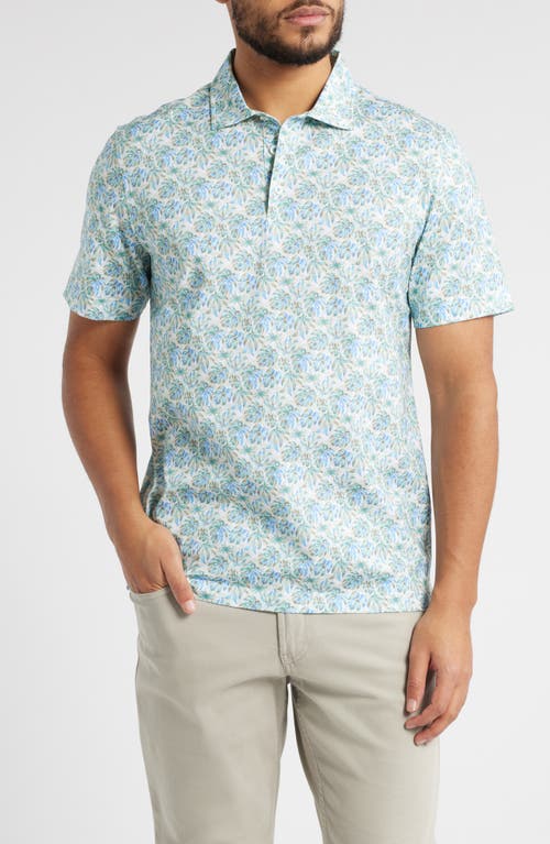 Bugatchi Victor Ooohcotton® Palm Leaf Print Polo In Menthol