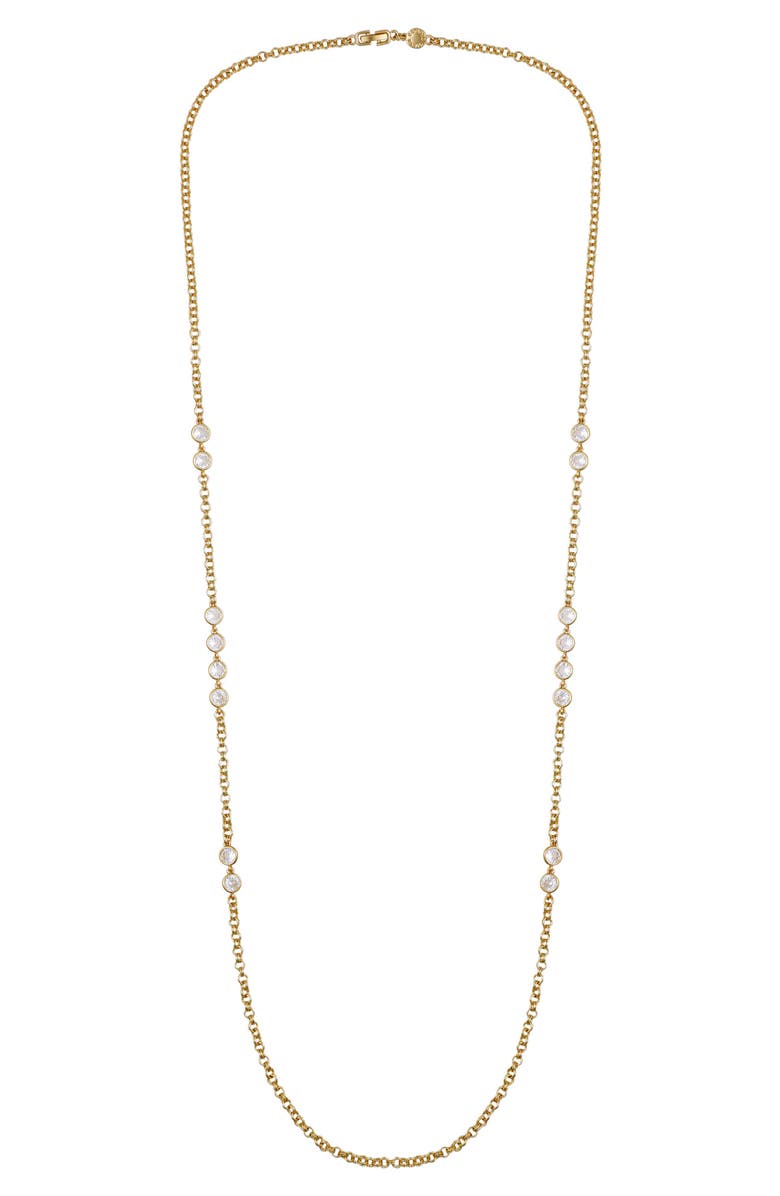 Vince Camuto Long Station Necklace, Main, color, 14K Gold Plated