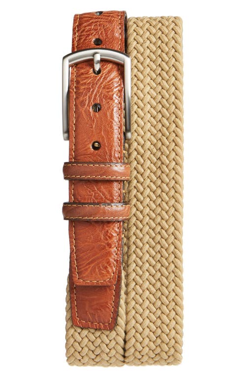 Torino Braided Stretch Cotton Belt in Camel  product