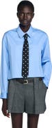 SANDRO Cropped shirt with detachable tie