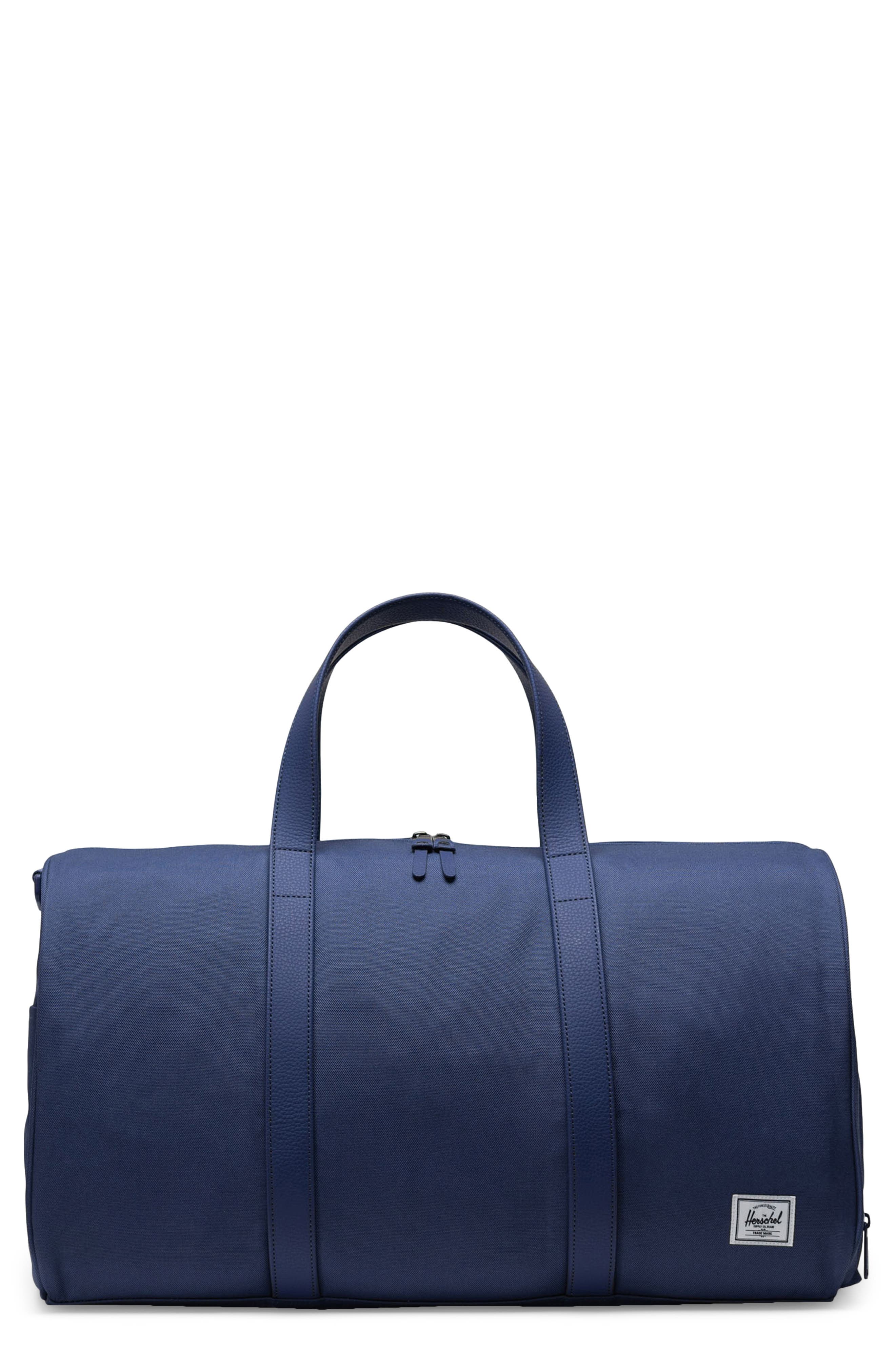 Herschel Supply Co. Novel Recycled Polyester Duffle Bag, Main, color, Skipper Blue