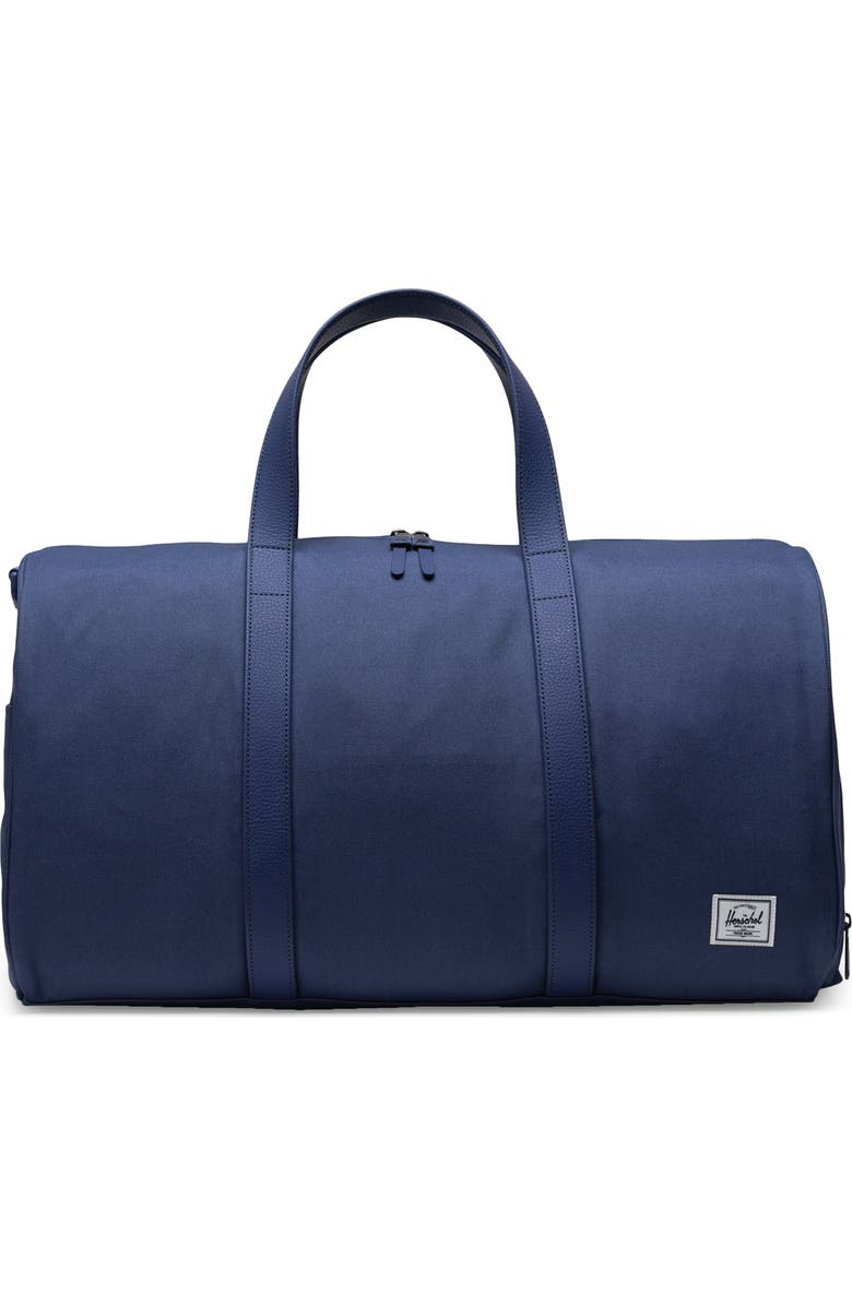 Herschel Supply Co. Novel Recycled Polyester Duffle Bag, Main, color, Skipper Blue