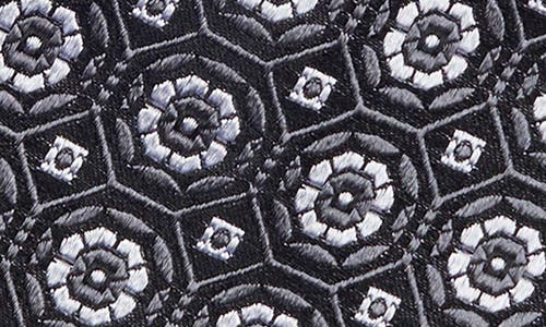 Duchamp Medallion Silk Tie In Black