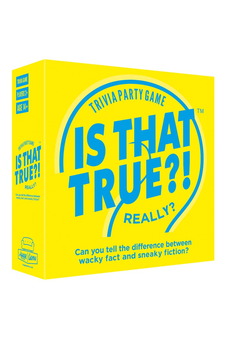 'Is That True?! Really?' Trivia Party Game, Main, color, YELLOW