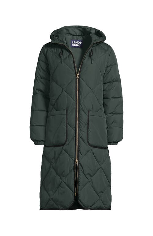 Lands' End Featherfree Insulated Diamond Quilted Maxi Coat