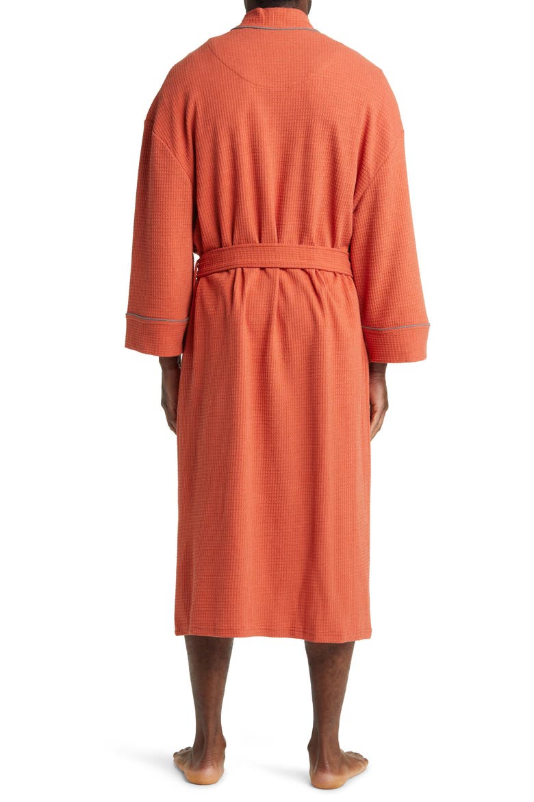 Waffle Knit Robe, Alternate, color, TERRACOTTA