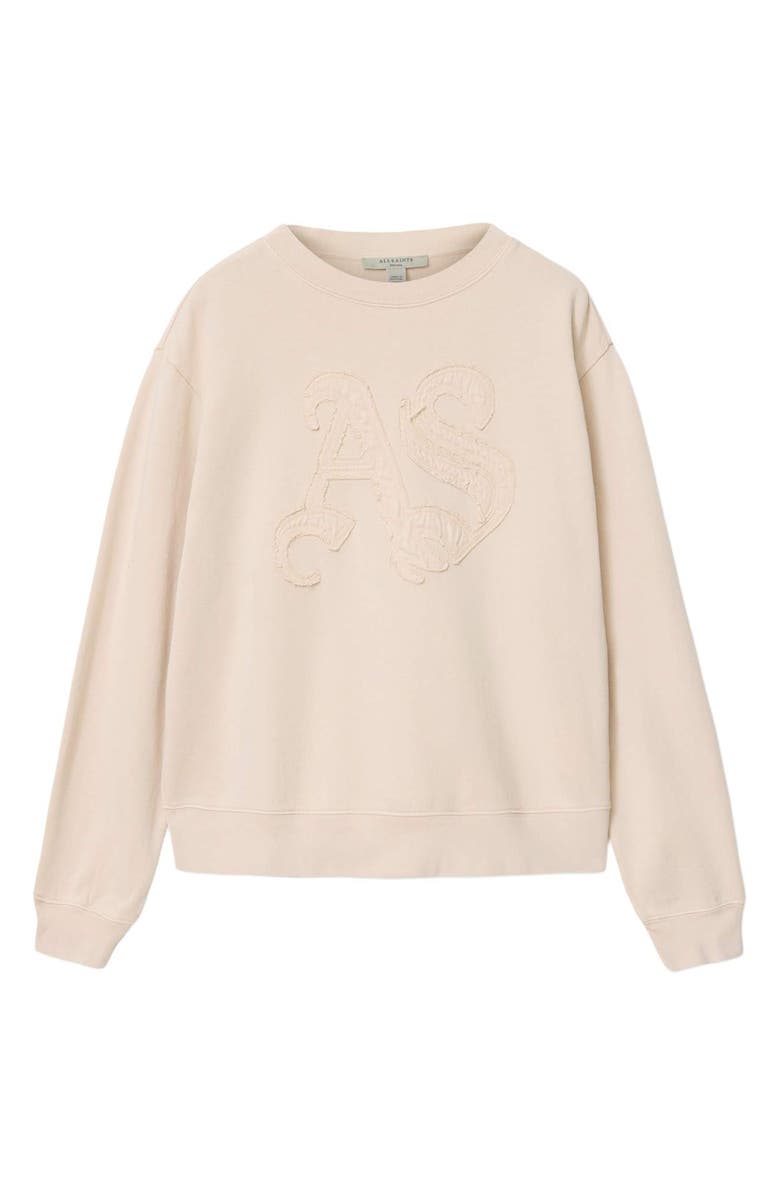 AllSaints Insignia Pippa Relaxed Fit Cotton Sweatshirt, Alternate, color, Crystal Pink
