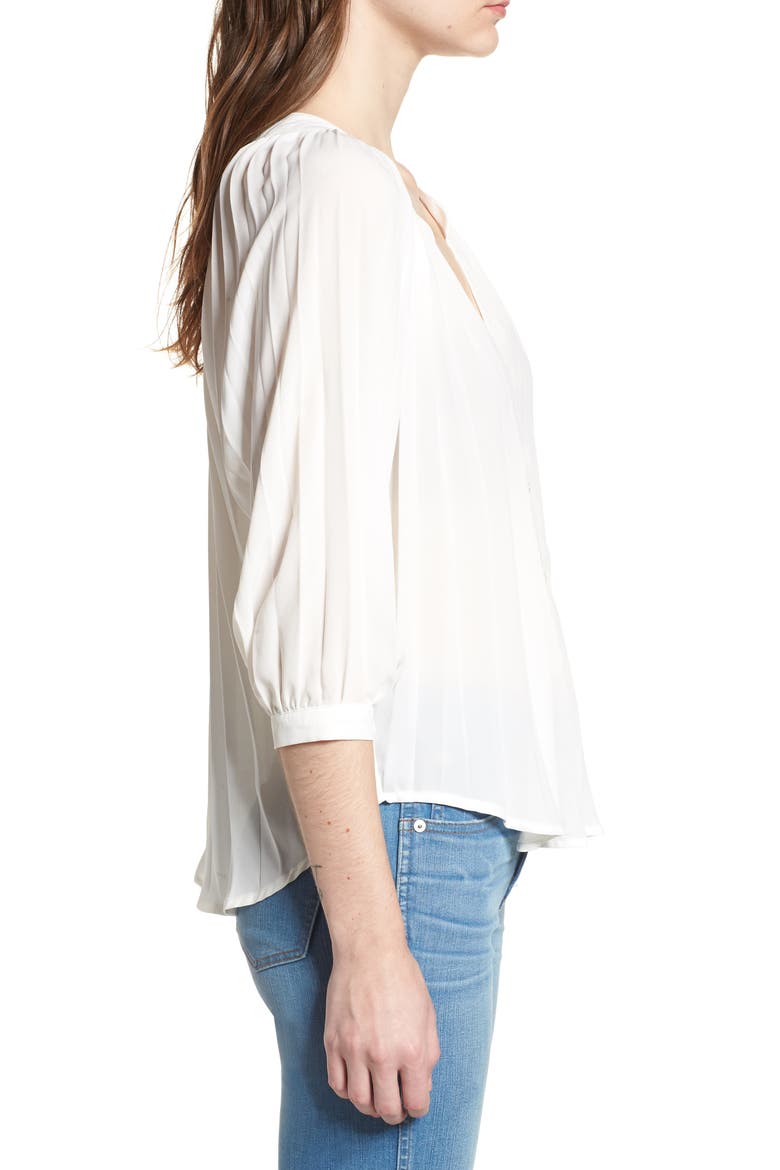 Pleated Top, Alternate, color, WHITE
