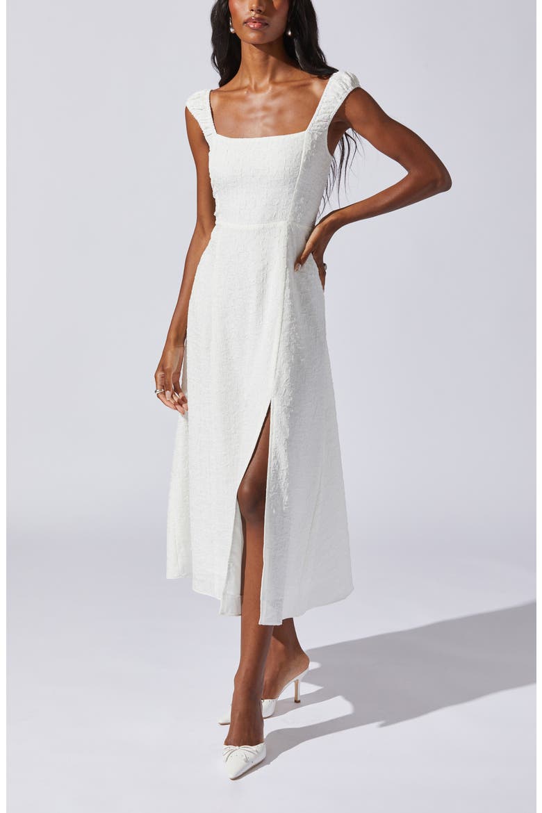 Crinkle Maxi Dress, Alternate, color, CREAM