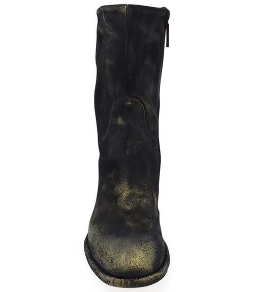 Madison Maison Suede Metallic Mid Calf Boot In Multi