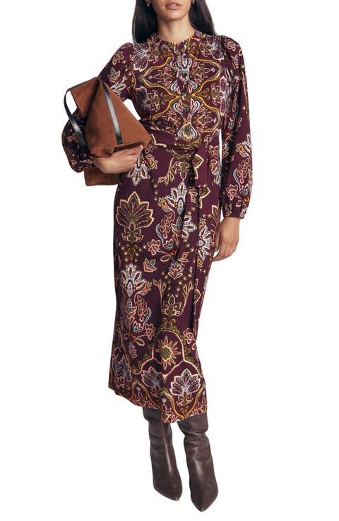 Eli Belted Jersey Midi Dress
