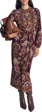 Boden Eli Belted Jersey Midi Dress