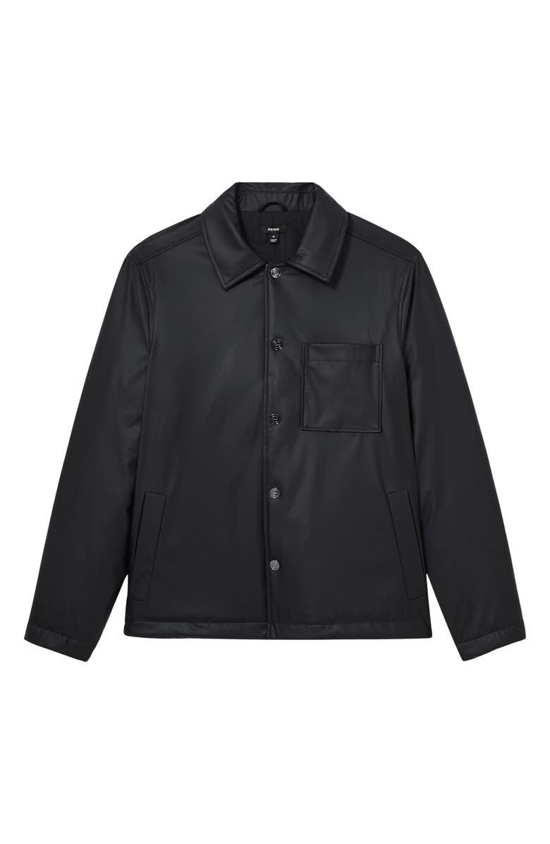 Reiss Hyde Faux Leather Shirt Jacket, Alternate, color,