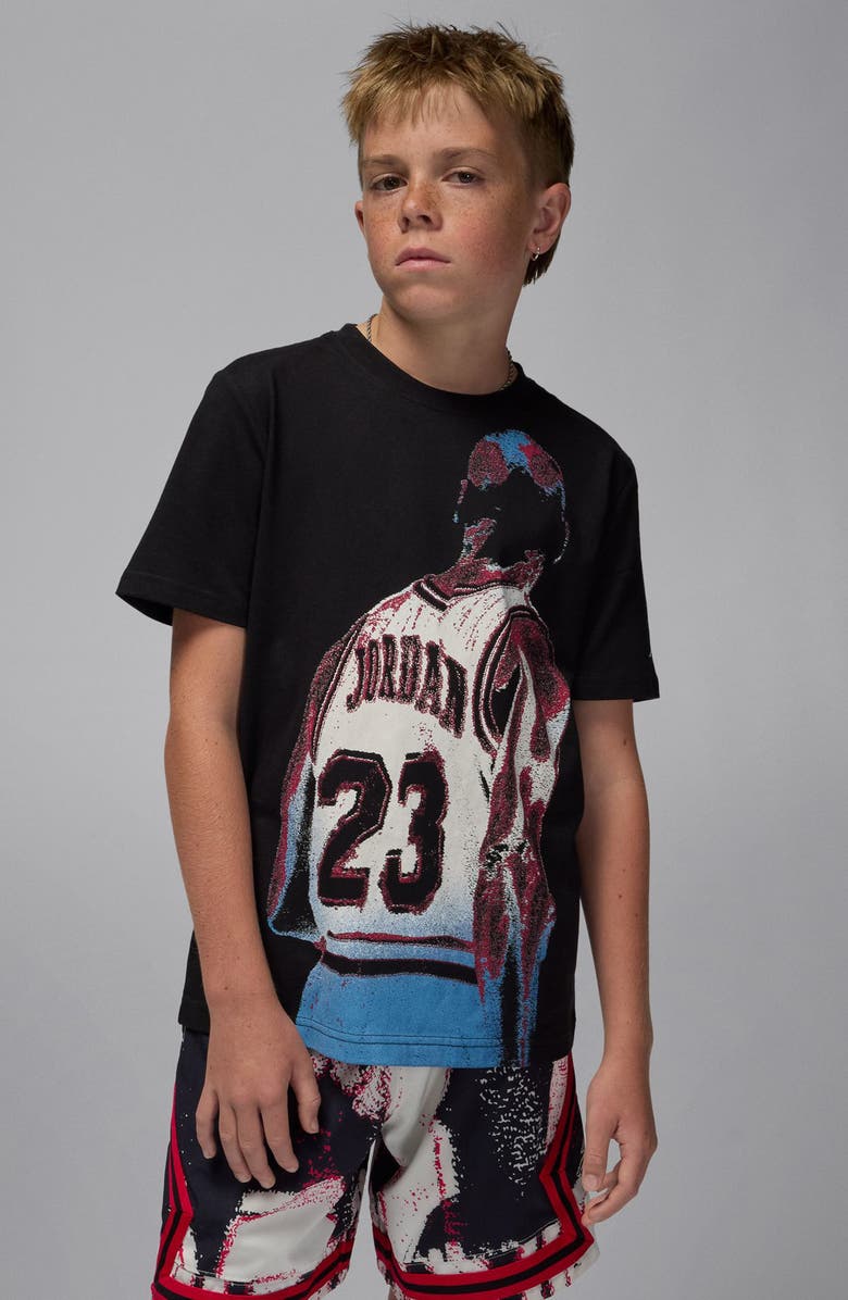 Jordan Kids' Sport Legacy 23 Short Sleeve T-Shirt, Alternate, color, Black