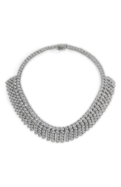 Starlight Crystal Fringe Collar Necklace