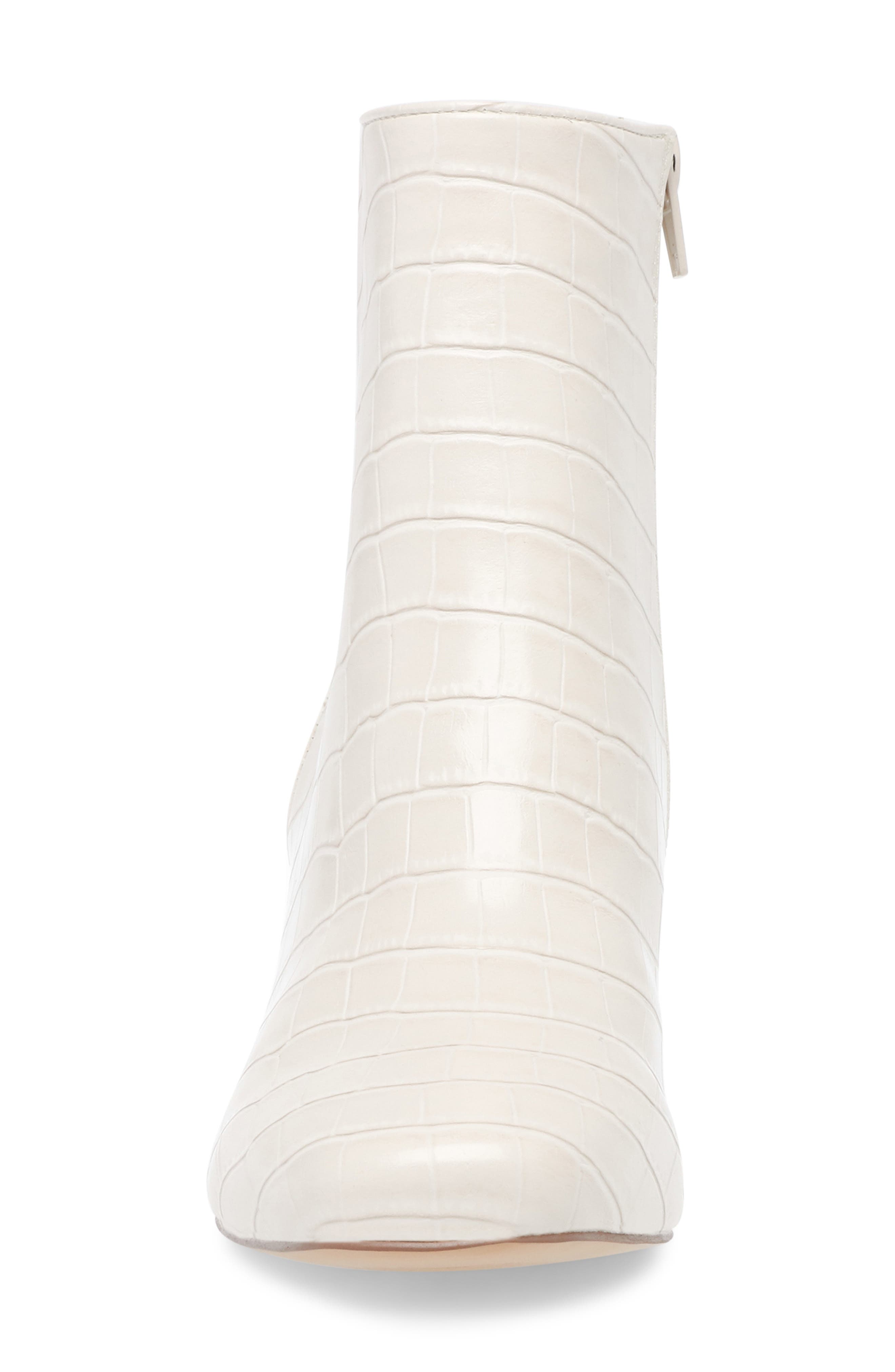 Darma Block Heel Bootie, Alternate, color, BONE CROCO PRINT