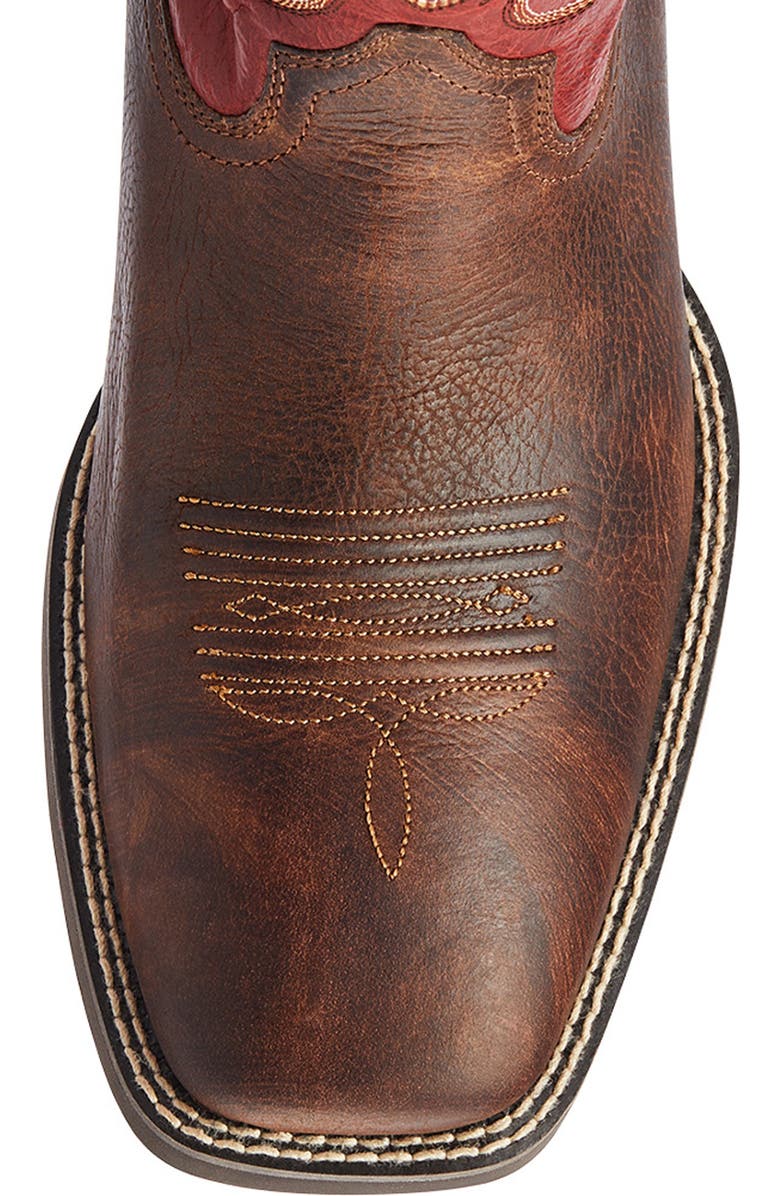 Ariat Sport Pardner Western Boot, Alternate, color, Matte Brown/ Blood Red