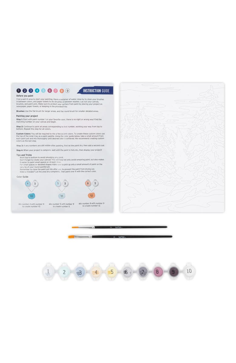 Brea Reese Acrylic Paintbynumber Kit Winter Wonderland, Alternate, color, Multicolored
