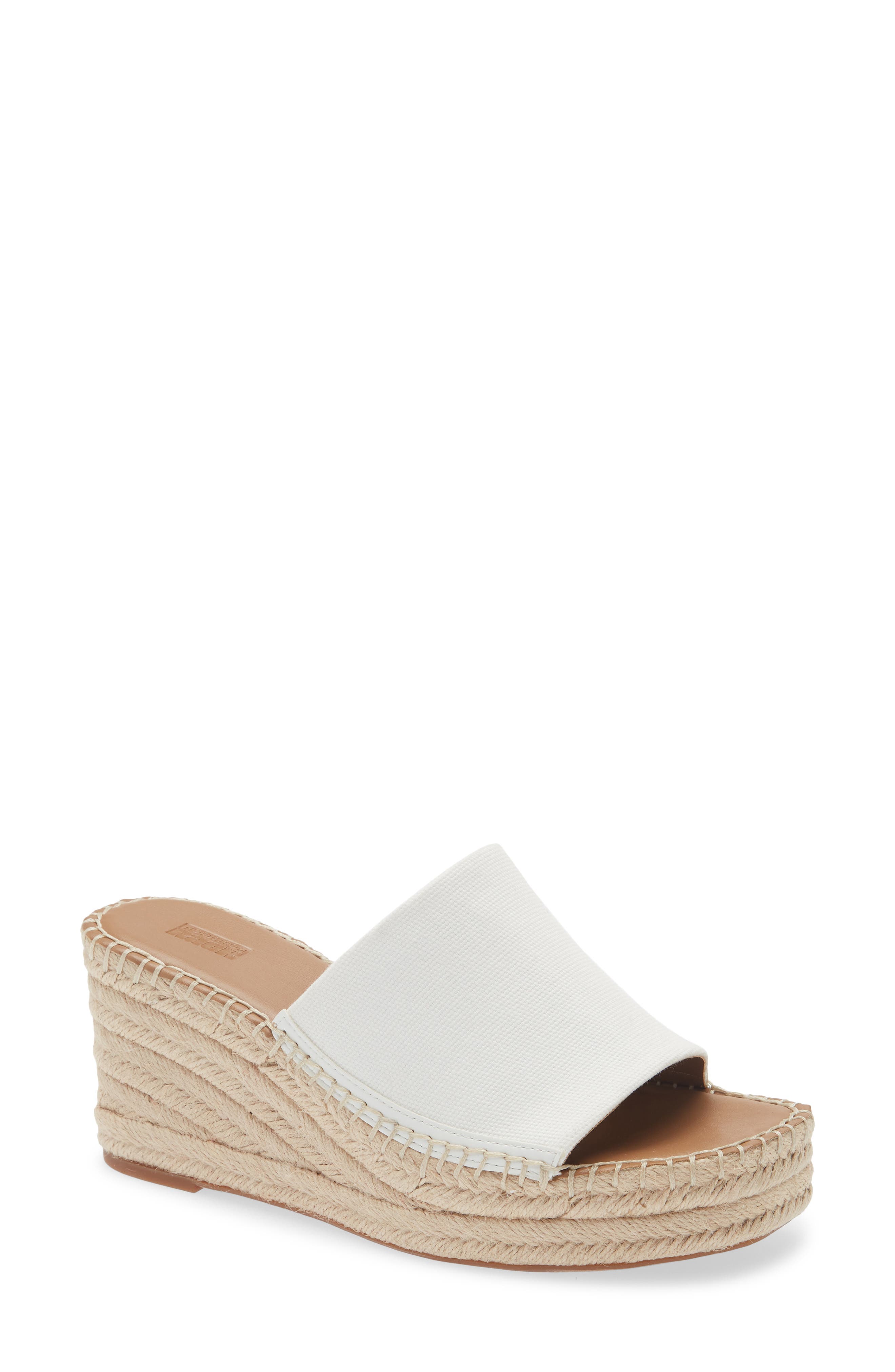 Nordstrom Rack Claire Jute Wedge Slide Sandal In White
