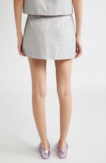 Juice Gingham Miniskirt