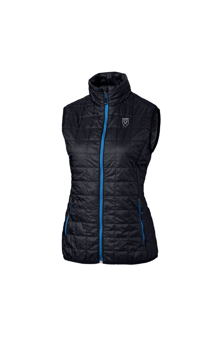 Cutter & Buck Women's Cutter & Buck Navy Emory Eagles Eco Full-Zip Puffer Vest, Main, color, 