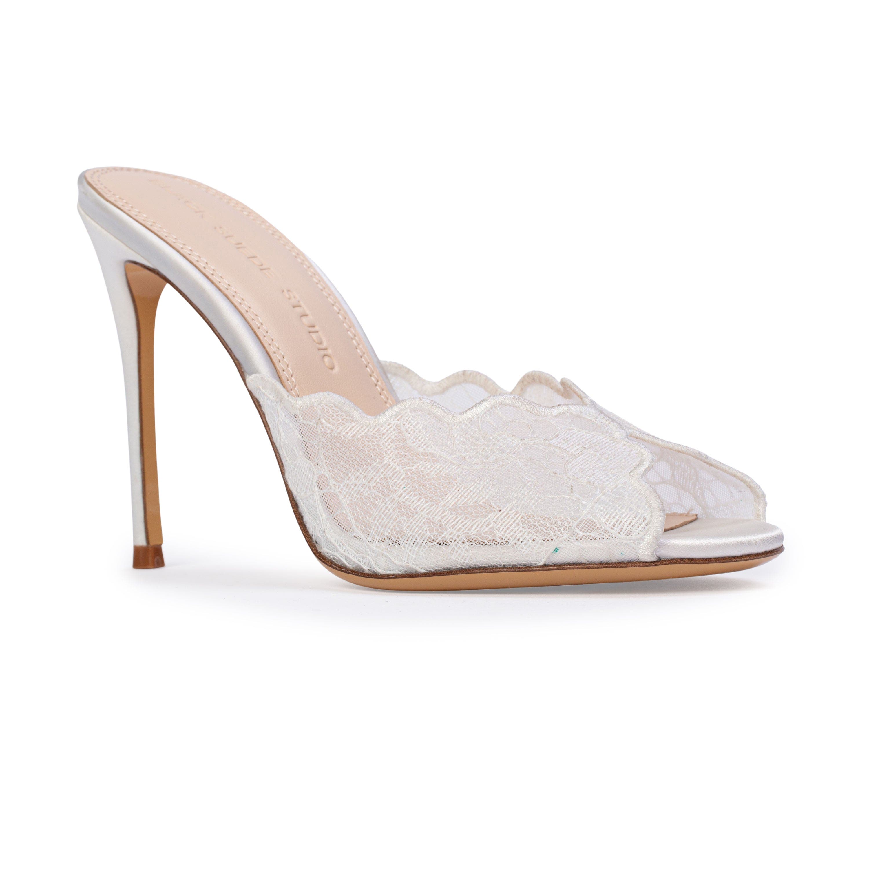 Rhys 100 Mule, Alternate, color, White Scalloped Paisley Lace