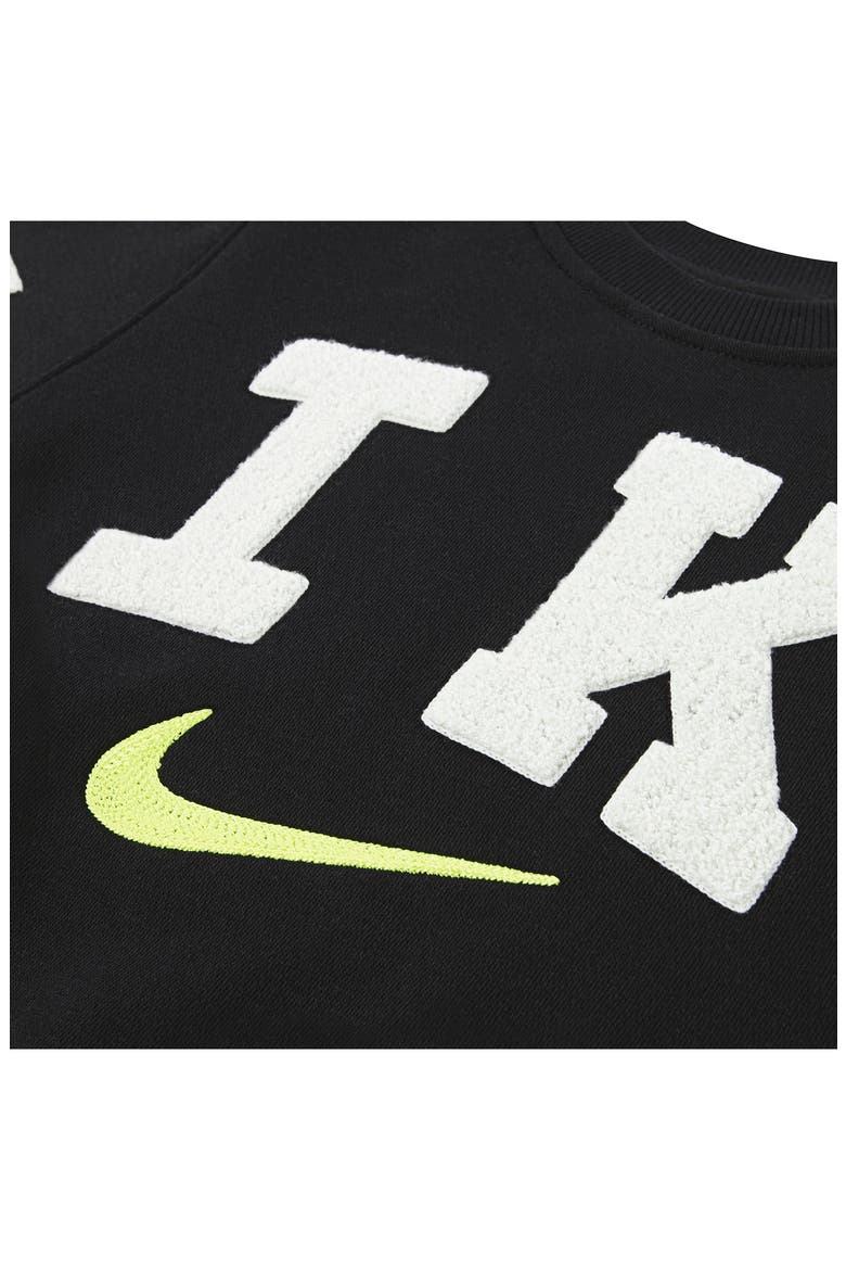 Kids' Club Chenille Fleece Sweatshirt, Alternate, color, BLACK