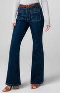Liverpool Los Angeles Hannah Patch Pocket Crop Flare Jeans