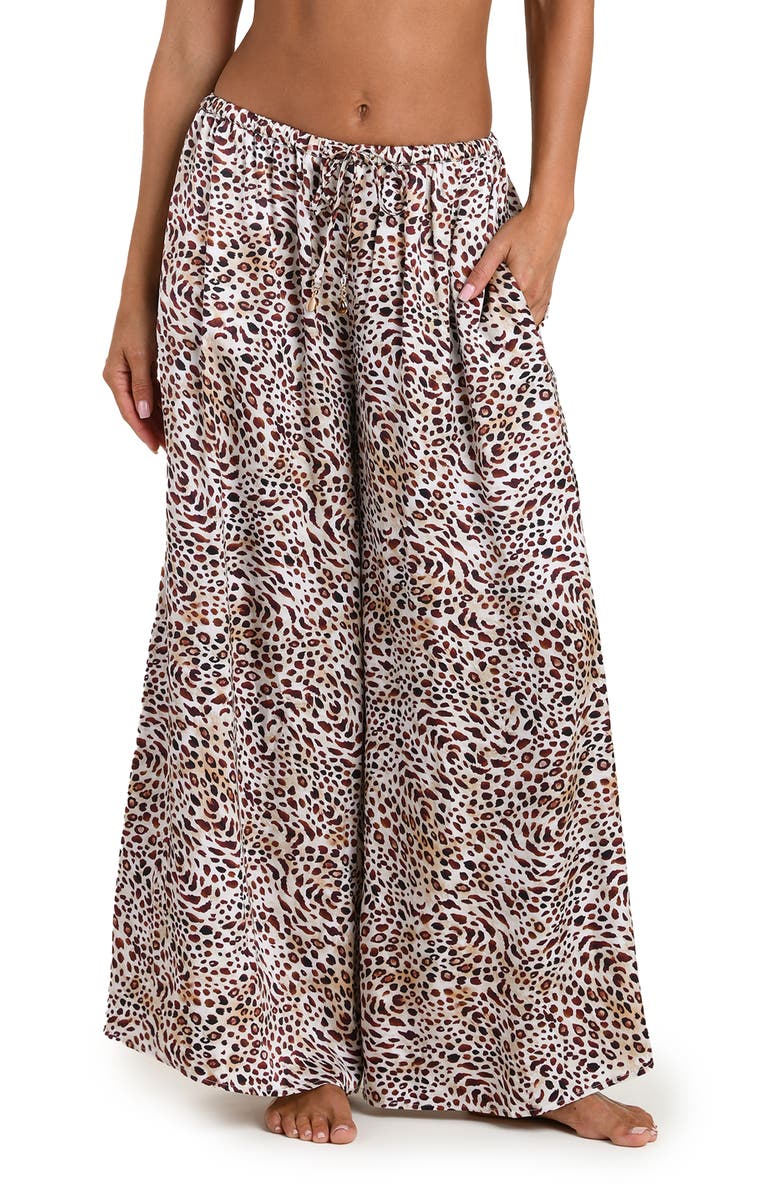 Sunshine 79 Paradise Heat Beach Cover-Up Pants, Main, color, Multi