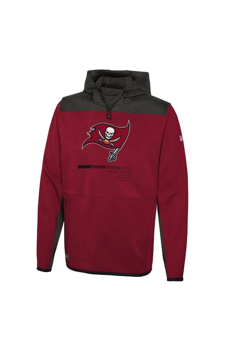 New Era Men's New Era Red Tampa Bay Buccaneers Combine Authentic Hard Hitter Pullover Hoodie, Alternate, color, Red
