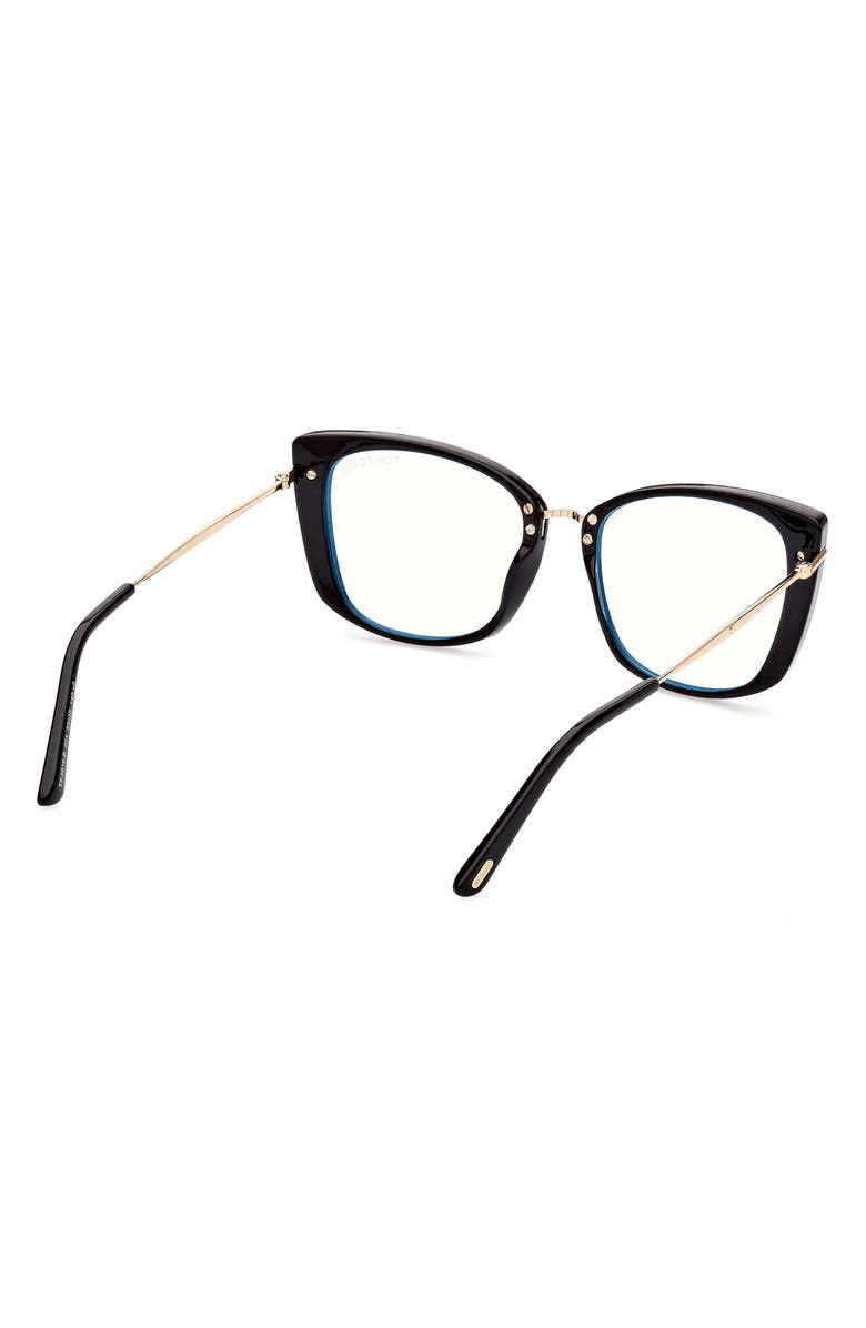 TOM FORD 53mm Cat Eye Blue Light Blocking Glasses, Alternate, color, 