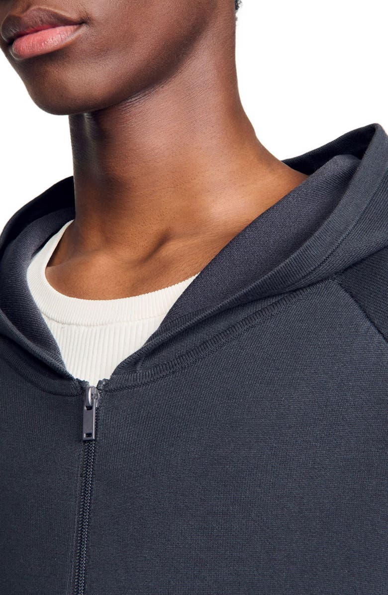 SANDRO Milano knit hooded cardigan, Alternate, color, Fonte