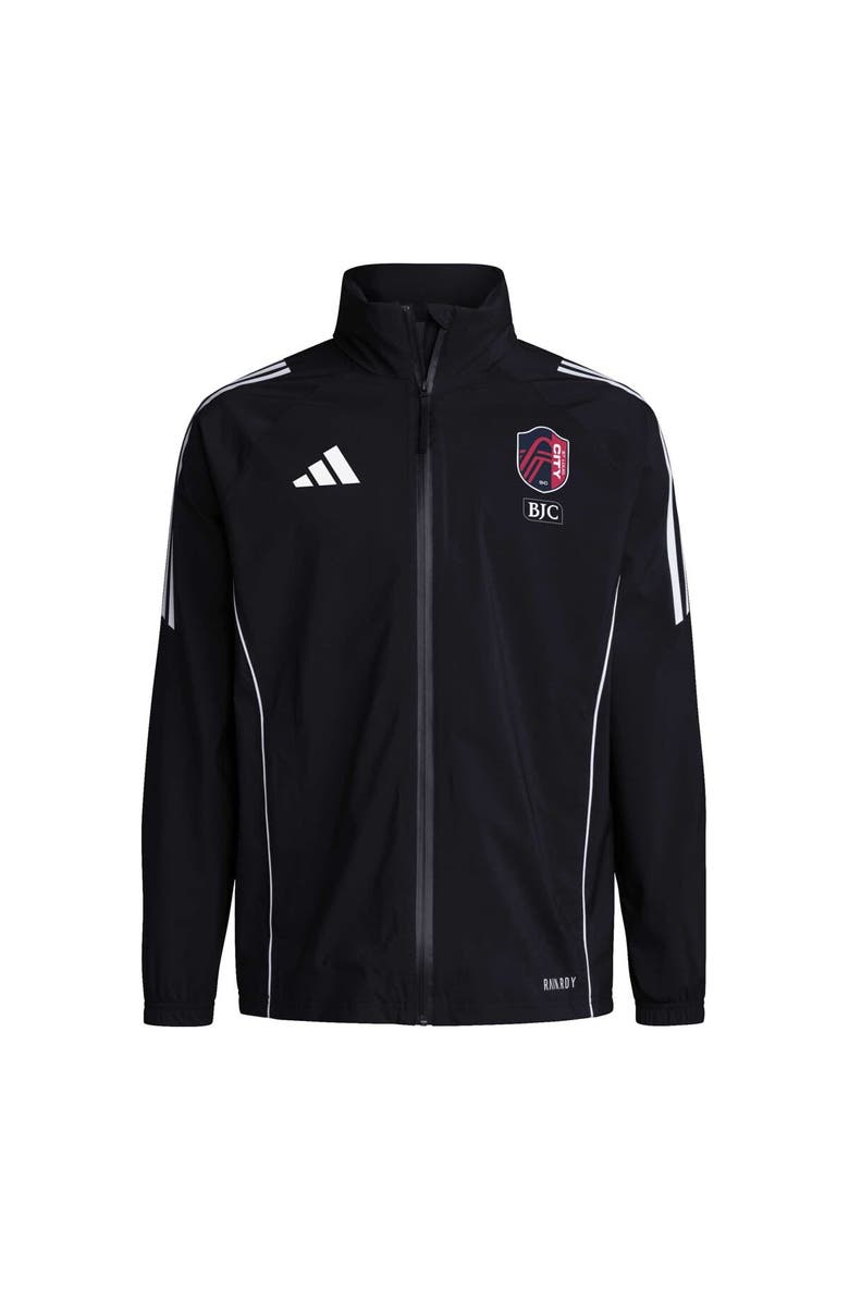 adidas Men's adidas Black St. Louis City SC Tiro 24 Full-Zip Hoodie Rain Jacket, Alternate, color, Black