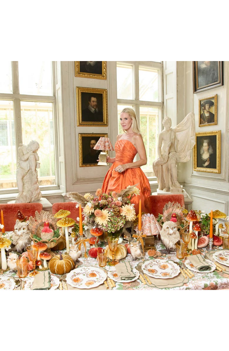 Mrs. Alice Orange Estella Marbled Lampshade, Alternate, color, Orange