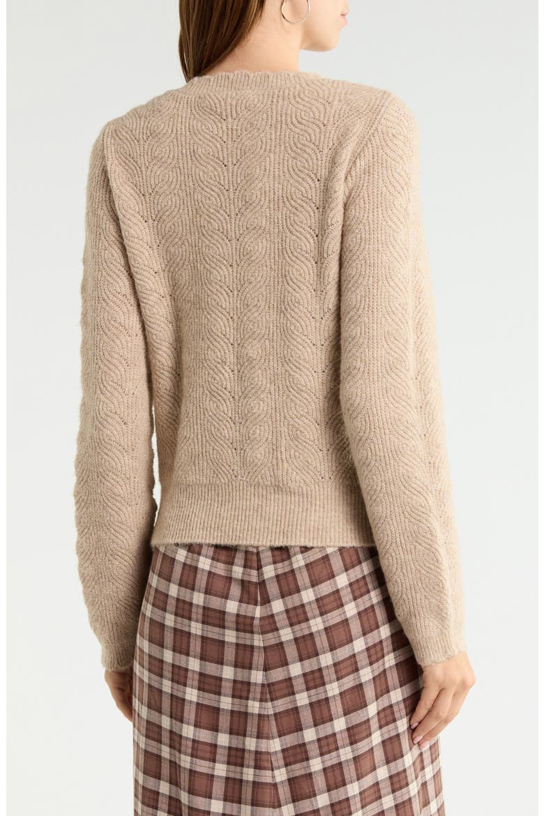 Rumi Pointelle Sweater, Alternate, color, OAT MELANGE