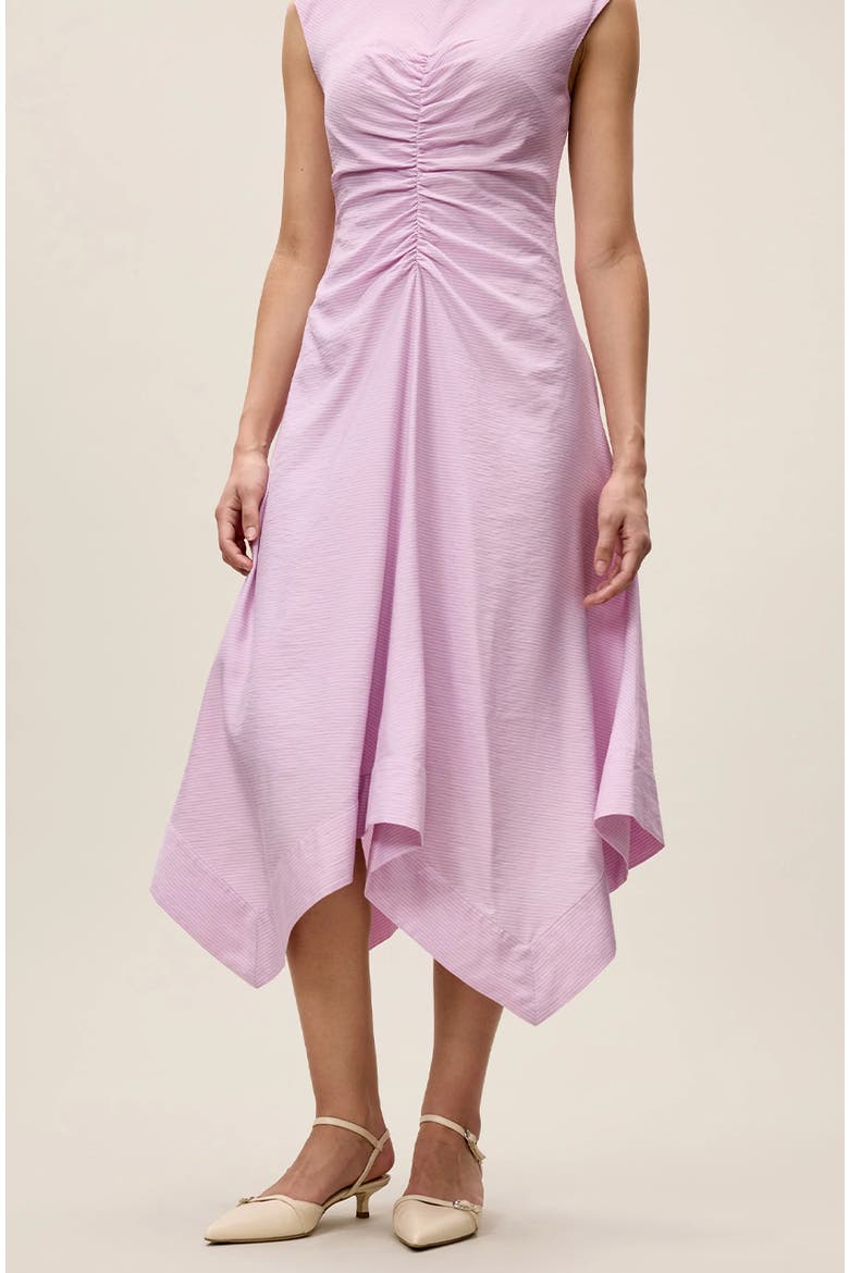 Allegra Stripe Dress, Alternate, color, WISTERIA