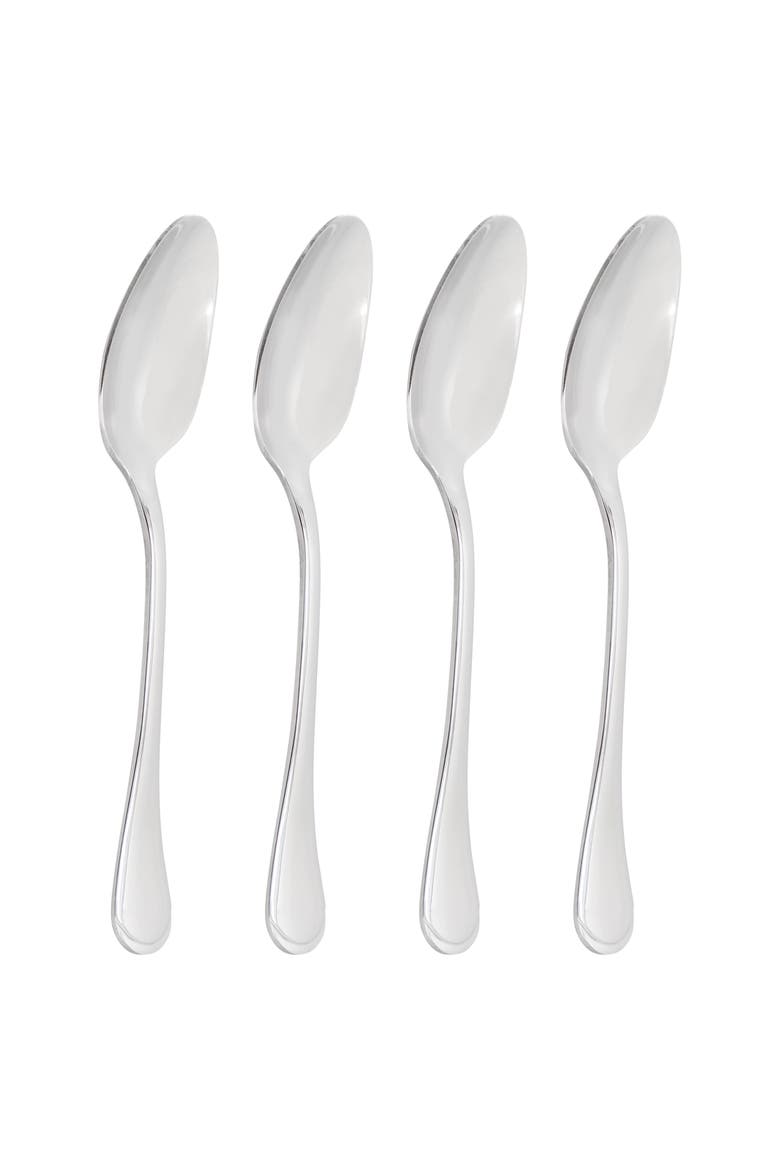 Manchester 4 Piece Stainless Steel Teaspoon Set, Main, color, Silver