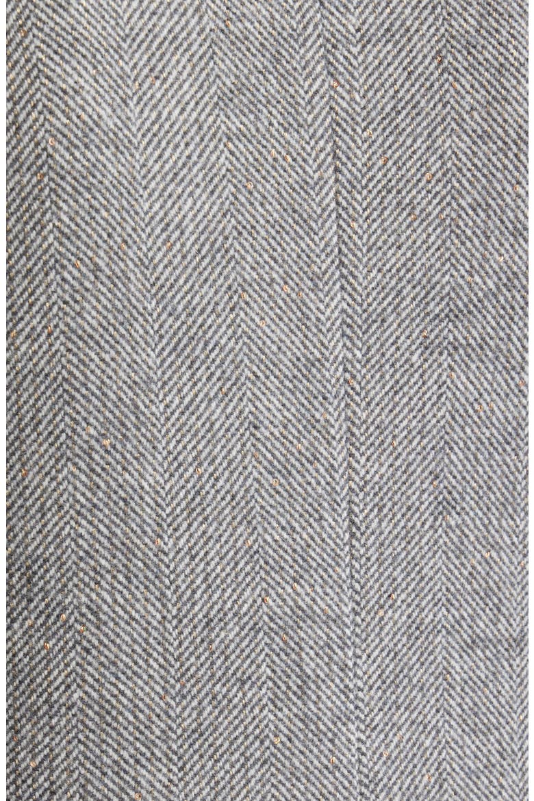 Herringbone Flap Pocket Coat, Alternate, color, DARK GREY HERRINGBONE