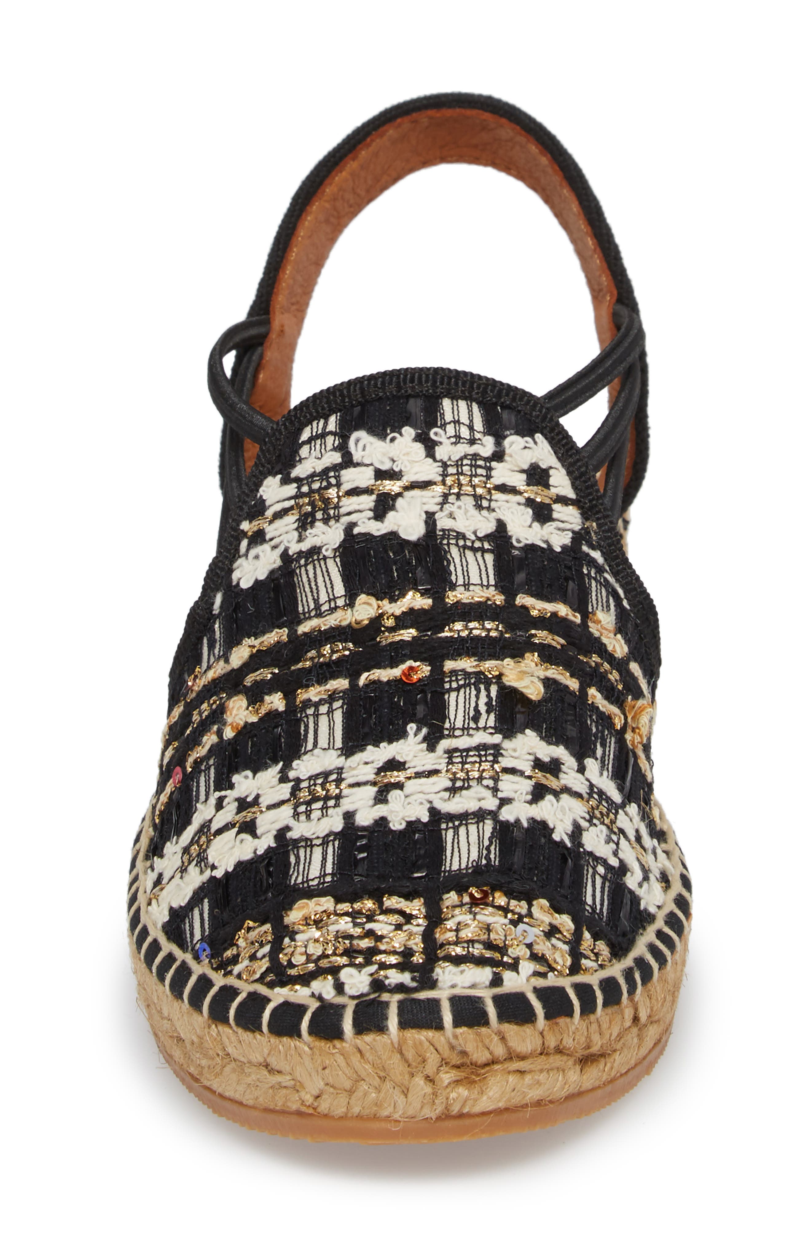 Toni Pons 'Noa' Espadrille Sandal, Alternate, color, Black Embellished