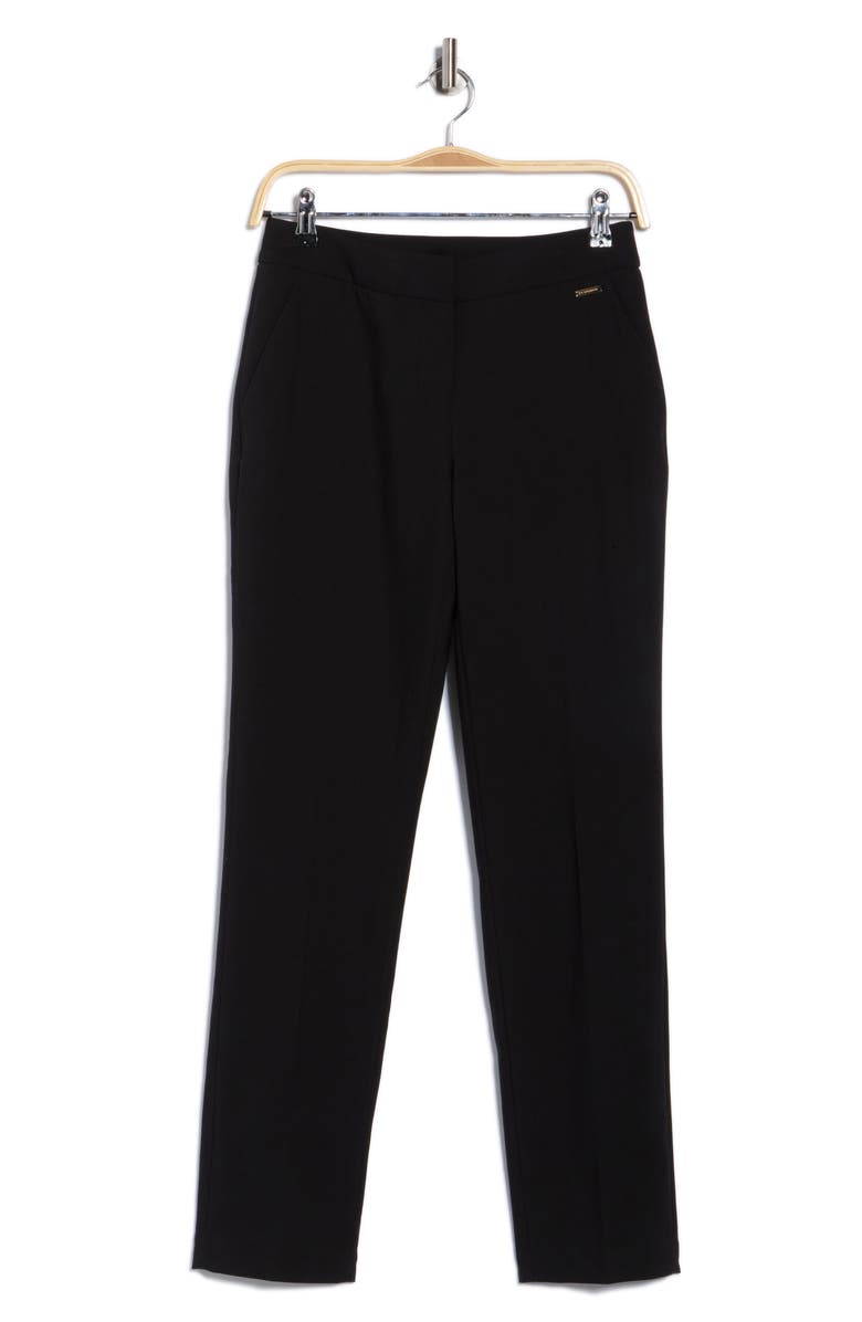 T Tahari Slim Leg Ankle Pants, Alternate, color, Black