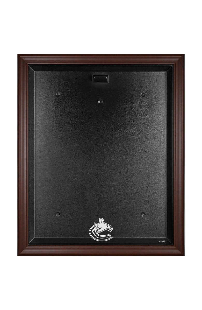 FANATICS AUTHENTIC Vancouver Canucks Brown Framed Logo Jersey Display Case, Main, color, 