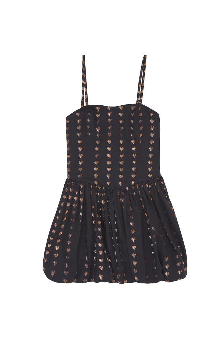 Daniela Lurex Heart Bubble Dress, Main, color, Black