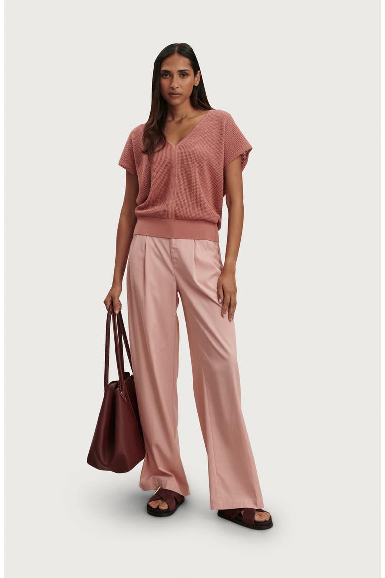 Ashford Knit V-Neck Sweater, Alternate, color, ASH ROSE