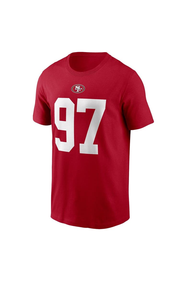 Men's Nike Nick Bosa Scarlet San Francisco 49ers Player Name & Number T-Shirt, Alternate, color, Scarlet