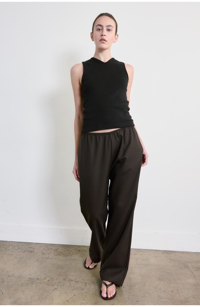 Almina Concept High V Neck Tank, Main, color, Black