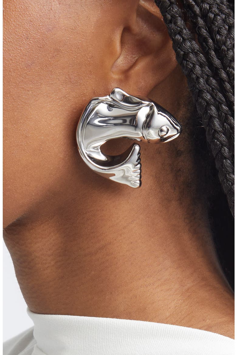 The Poisson Stud Earrings, Alternate, color, SILVER 980