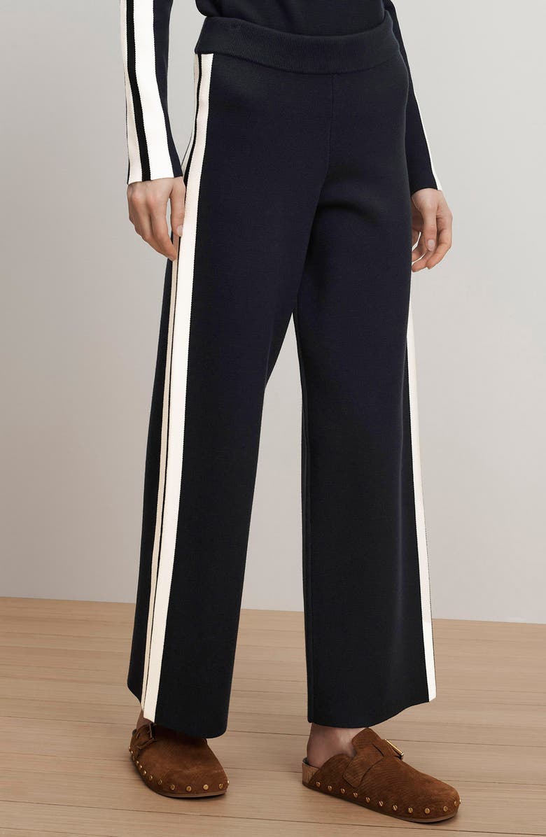 Veronica Beard Jenkins Knit Pants, Alternate, color, Dark Navy